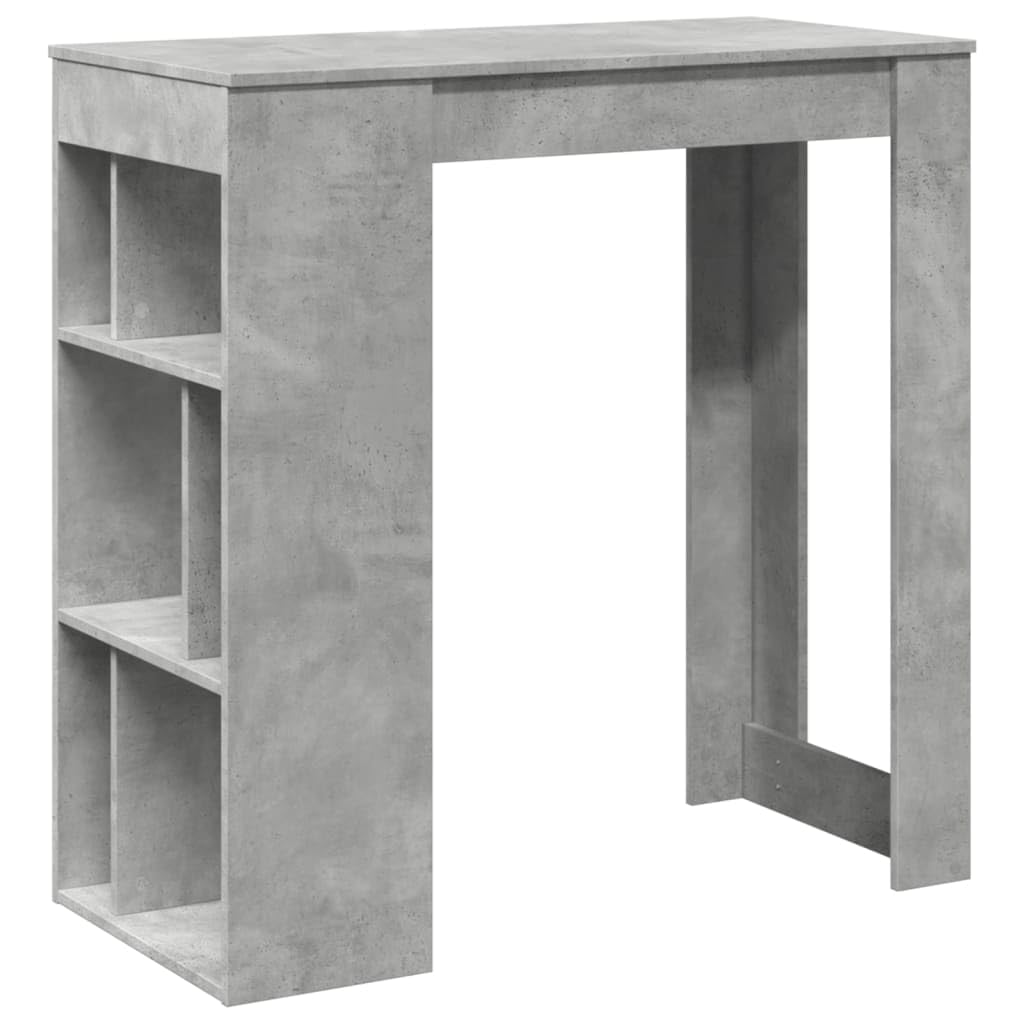 Table de bar avec étagère 102x50 cm mange-debout multifonctionnel stable