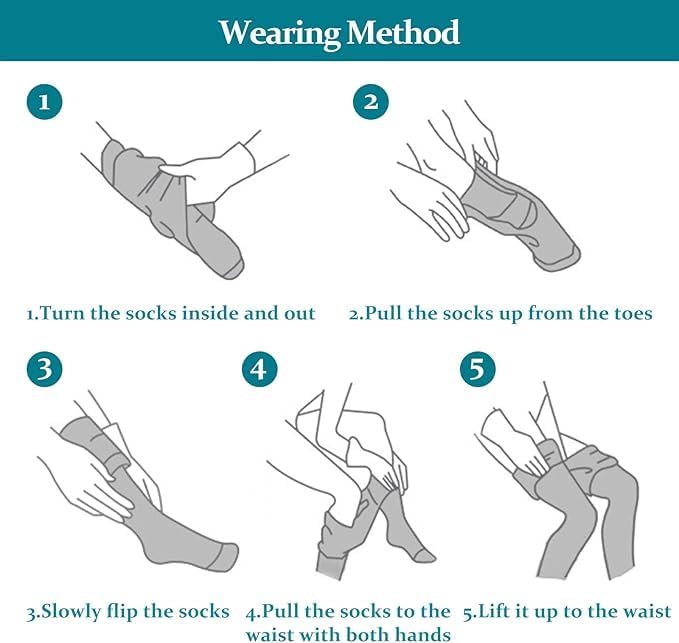 Miniatura 8 de 15-20 mmHg Compression Stockings for Women & Men, Footless Compression Pantyhose, Compression Leggings Support Hose for Varicose Veins, Swelling,