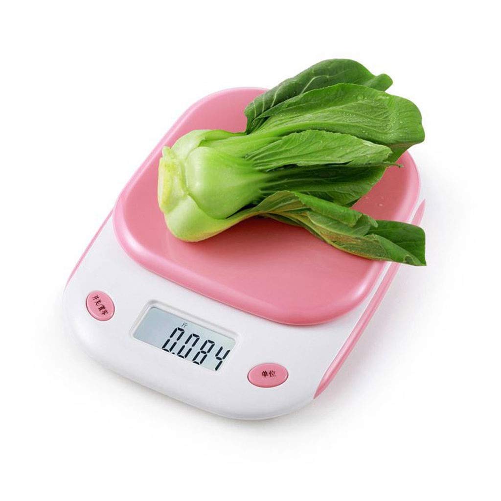 Balance électronique multifonctionnelle Mini tare avec écran LCD pour la cuisson des fruits et légumes (couleur : vert 3 kg/0,1 g) (rose 3 kg/0,1 g).