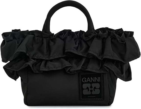 Ganni Women's Mini Shopper Ruffle Bag