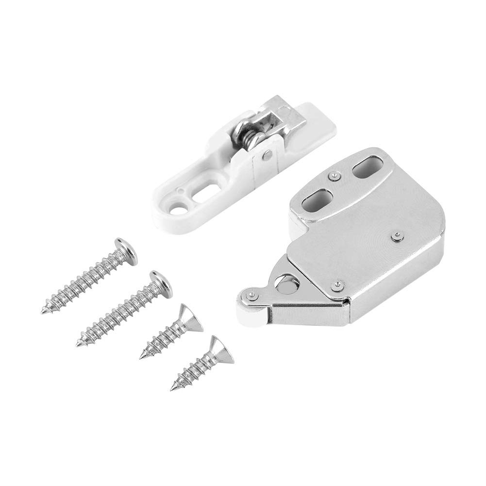 Nikou Push to Open Touch Release Lock Bounce Cabinet Cupboard Doors Spring Loaded Mini Tip Latch for Cupboard Door Drawer