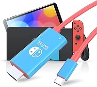 Vista 1 de USB C to HDMI Cable for Nintendo SwitchSwitch OLED, 2M6.6FT Switch Dock with 1080P60Hz Output,100W PD Charging Port, USB C to HDMI Adapter for