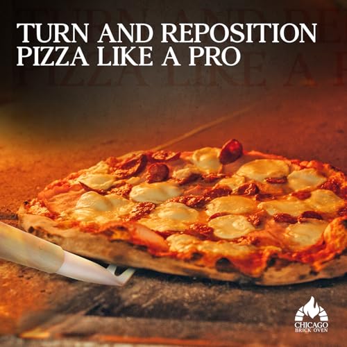 Image of Pizza Bubble Popper Spinner Turning Fork Aluminum 17.5 inch with Wooden Handle and Leather Strap (2-Pack), Pizza Turner Peel - Outdoor Pizza Oven Accessories
