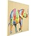 Produktbild Kare Design Bild Touched Flower Elefant, Baumwollleinwand, Bilderdruck auf Leinwand, Massivholz Rahmen, handgemalte Details, Wandbild, 90x120x3,5cm