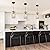 Biewalk Black Pendant Light Fixtures Modern Black Pendant Lighting Crystal Chandeliers Adjustable Pendant Light Fixture for Kitchen Island Dinning Room Corridor Bedroom (Black 1 Pack)