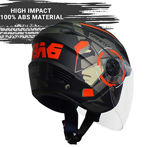 Image of Steelbird SBA-6 7Wings Gravity Open Face ISI Certified ABS Helmet