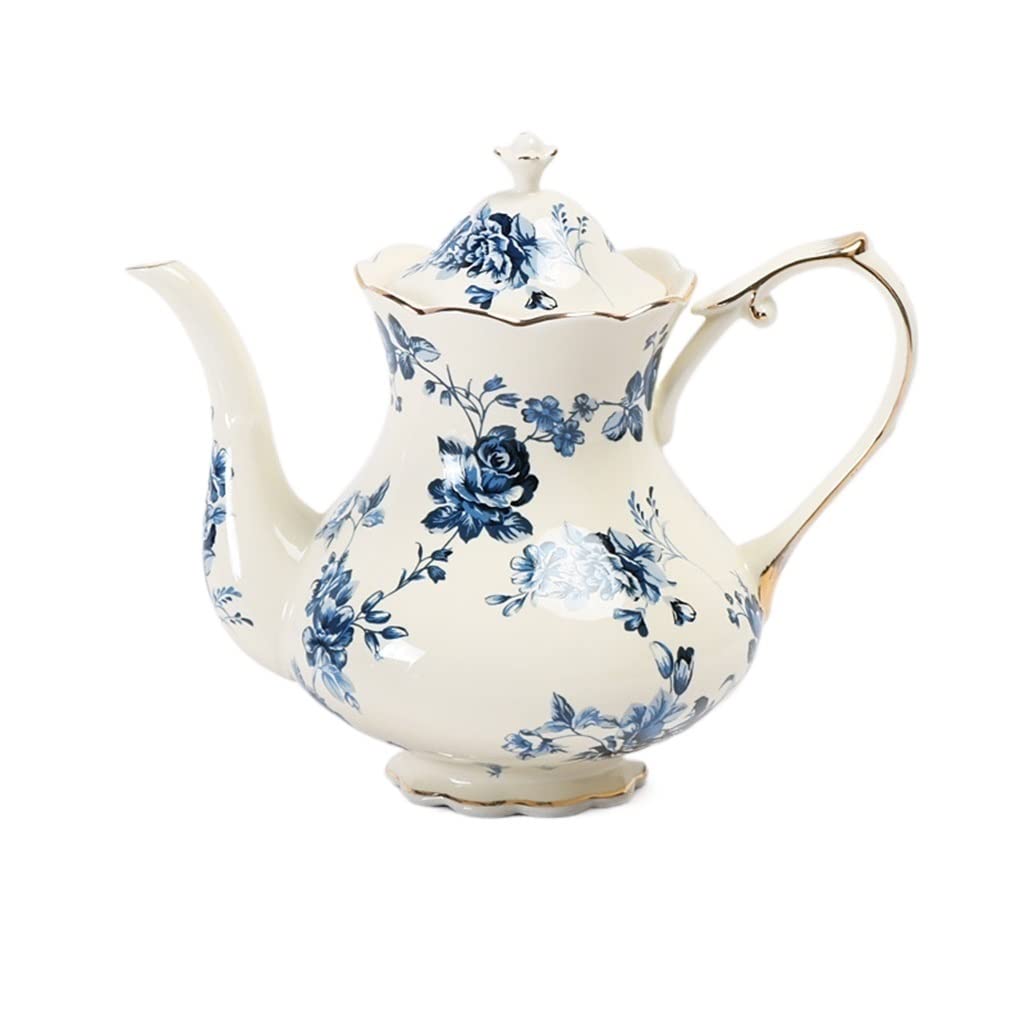 Tasse à thé avec assiette et bouilloire en céramique anti-goutte rose