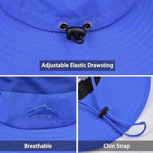 Image of Sun Hats for Men Women Fishing Hat UPF 50+ Breathable Wide Brim Summer UV Protection Hat
