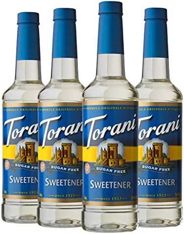 Torani Sugar Free Syrup, Sweetener, 25.4 Fl Oz (Pack of 4)