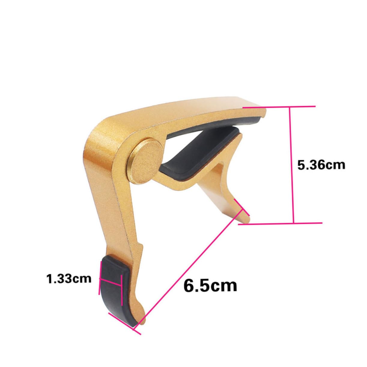 GALPADA 1PC Aluminum Guitar Capo with Trigger Clip Tuner for Acoustic Electric Ukulele Banjo Mandolin Durable Scratch Resistant Design Golden