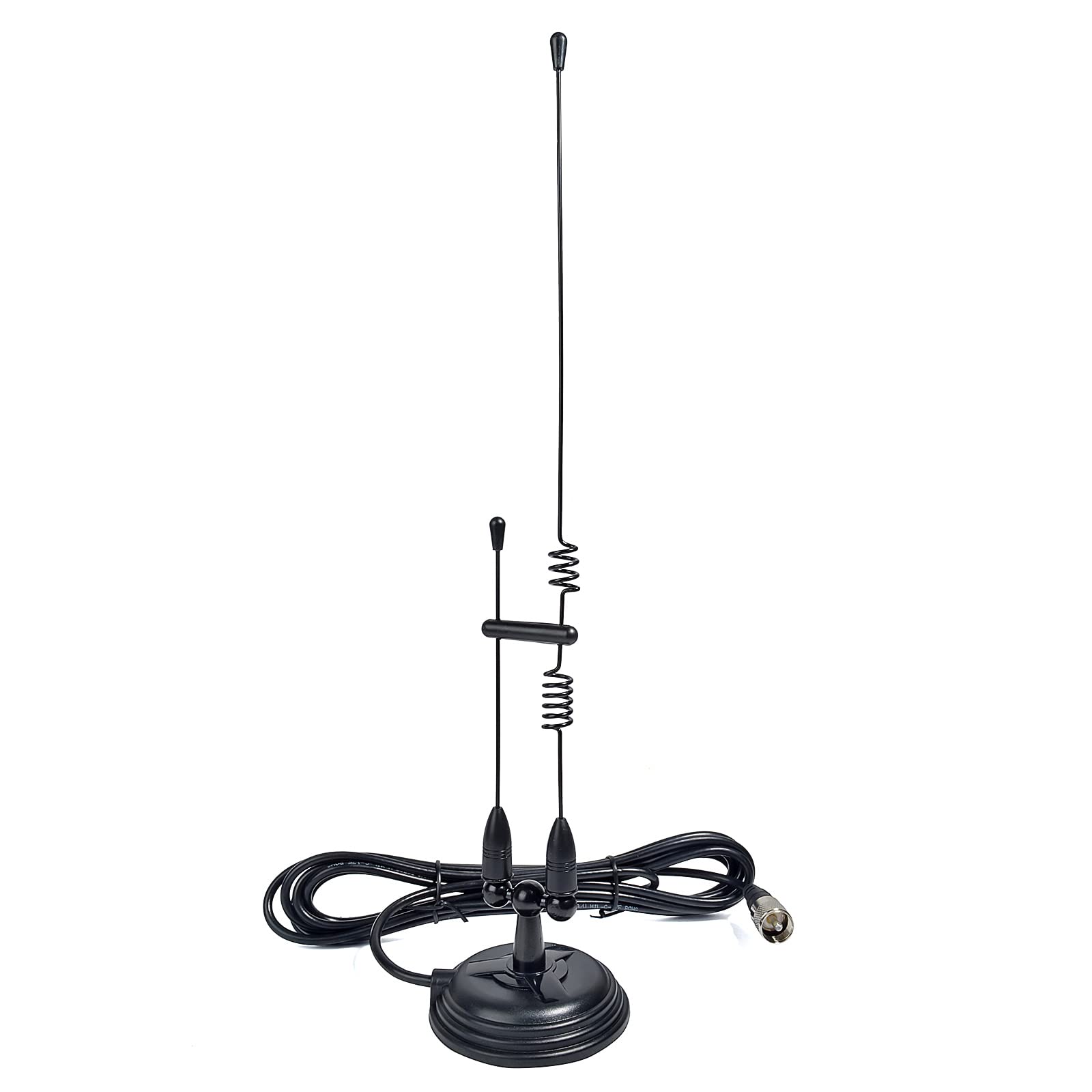 TWAYRDIO Dual Band Antenna for Ham Two Way Radio, 144/430MHz VHF UHF Mobile Car Radio Antenna Full Kit with 3.6