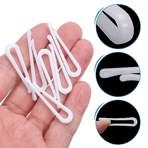 uxcell 200Pcs Durable Plastic Alligator Clips, 1.61" White U Shape Shirt Clip Clothespins for Folding Ties Pants, Socks, Garments - Image 4