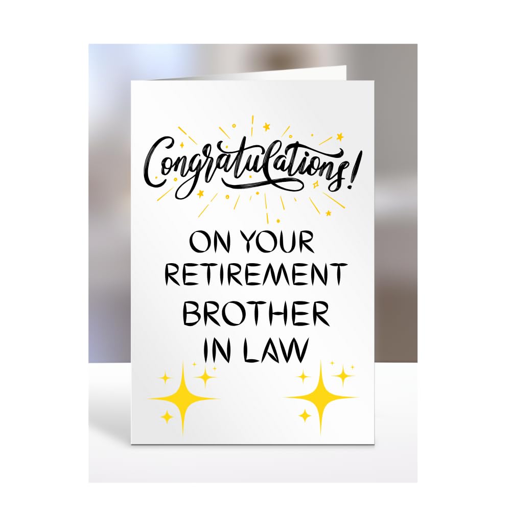 Congratulations on your retirement Brother In Law Card, Gifts for Men, Women, Presents for Retired Man, Woman or Person, Greetings Card, Retire, A5-124_37 — image 1