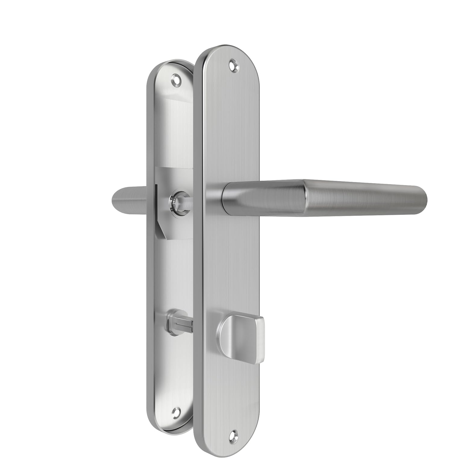 Drückergarnitur WC Badezimmer Türschloss Türgriffe Innentüren Türklinke 240 * 50 mm Silber