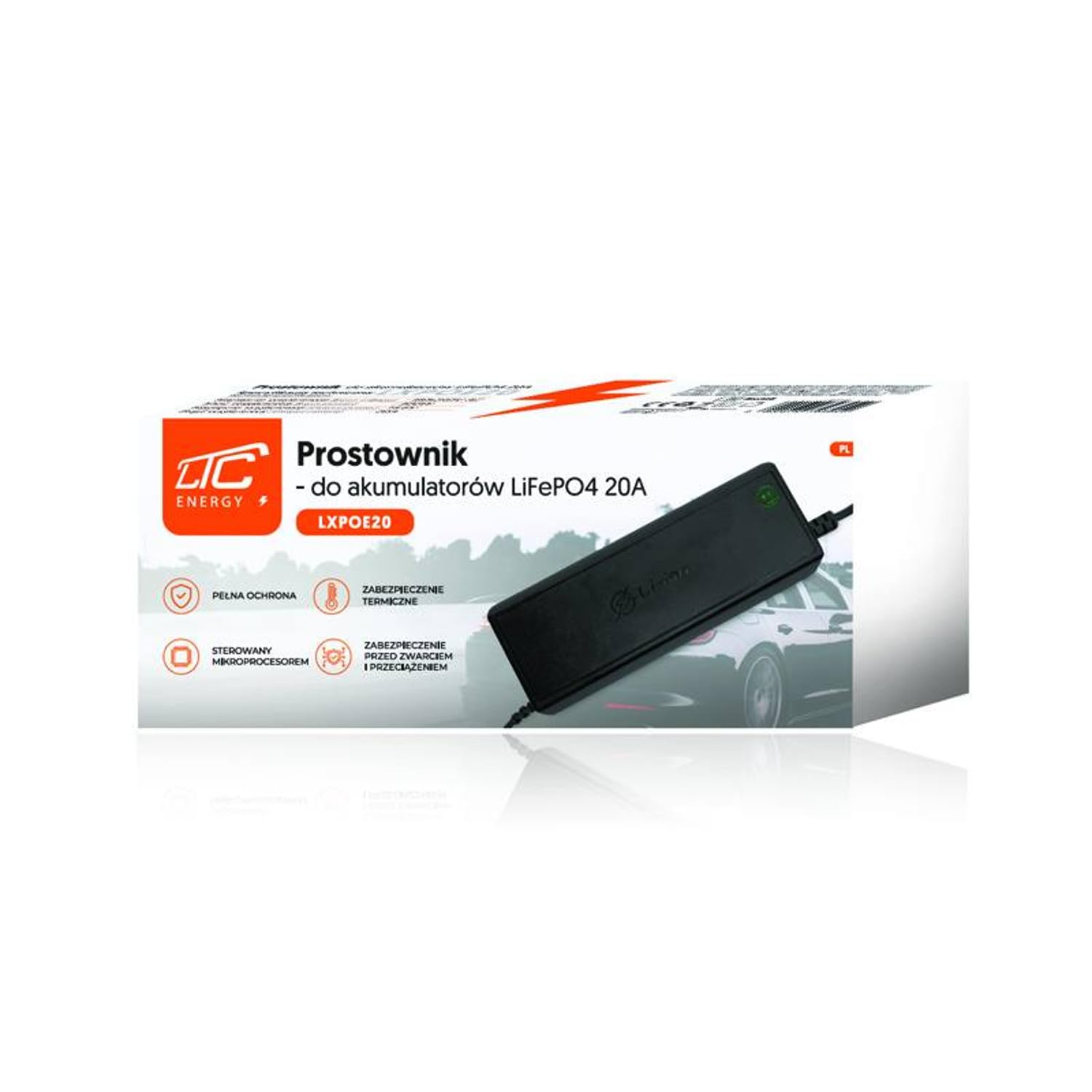 Ładowarka LTC Energy LiFePO4 20A 14.6V 300W | Profesjonalna ładowarka z BMS i zabezpieczeniami | Szybkie i bezpieczne ładowanie akumulatorów litowo-żelazowo-fosforanowych Warsztat łodzi kempingowych