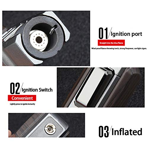 Sturmfeuerzeug Jet Flammen Feuerzeug Einstellbar Flame Gas Butane nachfüllbar Feuerzeug (Versand ohne Gas) – Bild 4