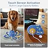 Qraxond Interactive Dog Toys Octopus,Durable Automatic Jumping Dog Toy to Keep Them Busy,Squeaky Moving Tug of War Doggie Toy,USB Rechargeable,Not for Aggressive Chewers (Blue) #3