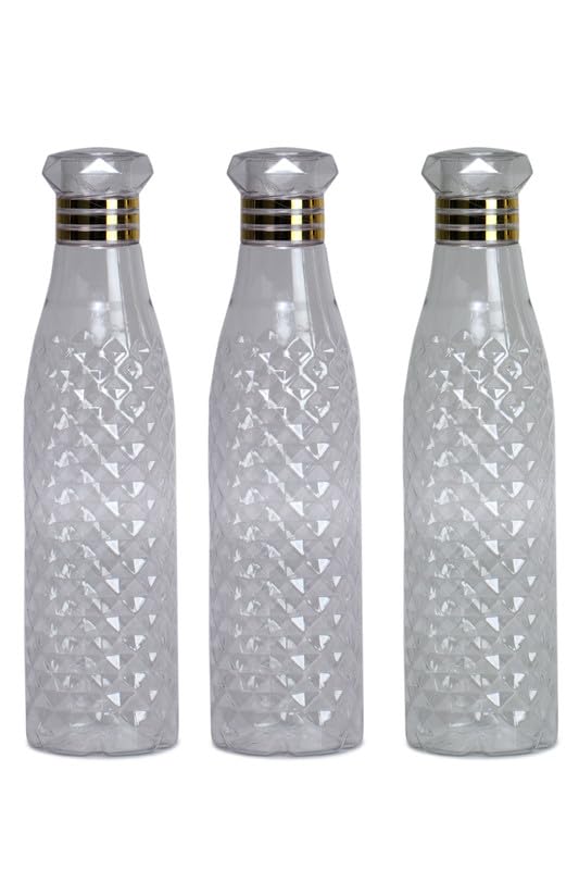 Image of HORNBILLS DIAMOND Fridge Water Bottle Set of 6-1000ml Each|Food Grade,Freezer Safe,Unbreakable|Ideal for Office,Gym,School,Travel Hiking Camping & Outdoor|Leak Proof & BPA Free|Everyday Hydration