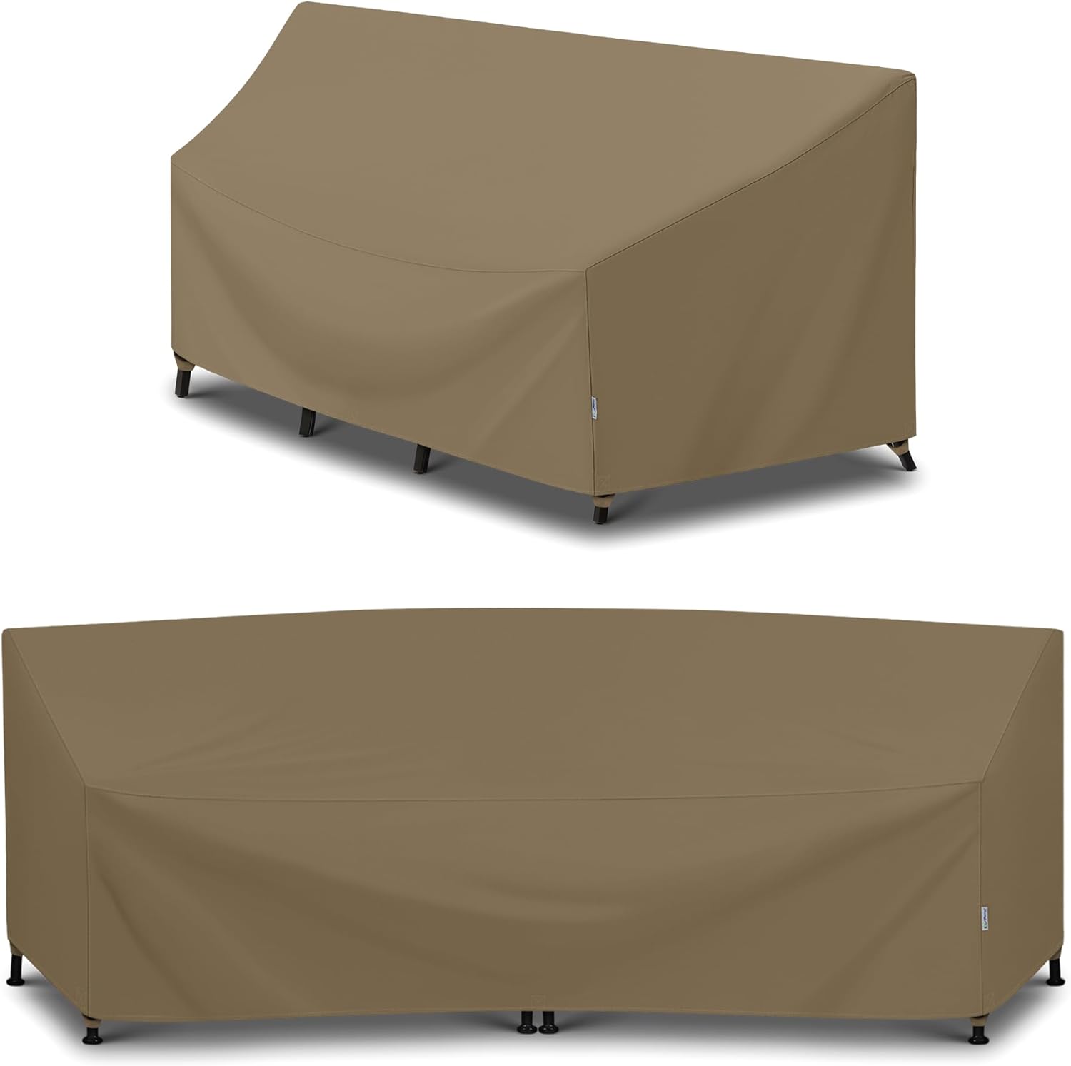 SunPatio Heavy Duty Waterproof 120 Inch Sofa Cover & 150 Inch Sofa Cover Bundle