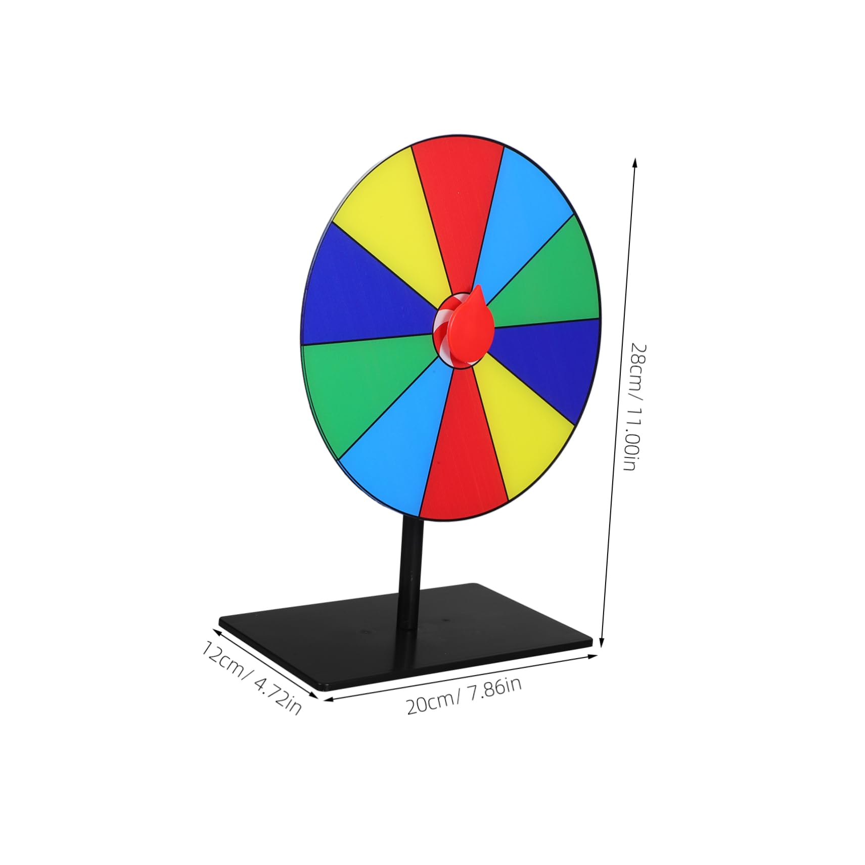 PRETYZOOM Diy Erasable Game Wheel 10 Slot Plastic Spinner for Classroom Activities