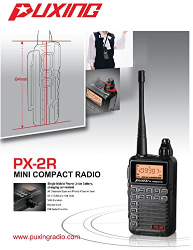 Puxing Px-2R (Plus) Dual Receive Uhf 400-470Mhz Handheld Mini Compant 2 Way Radio #TOP5