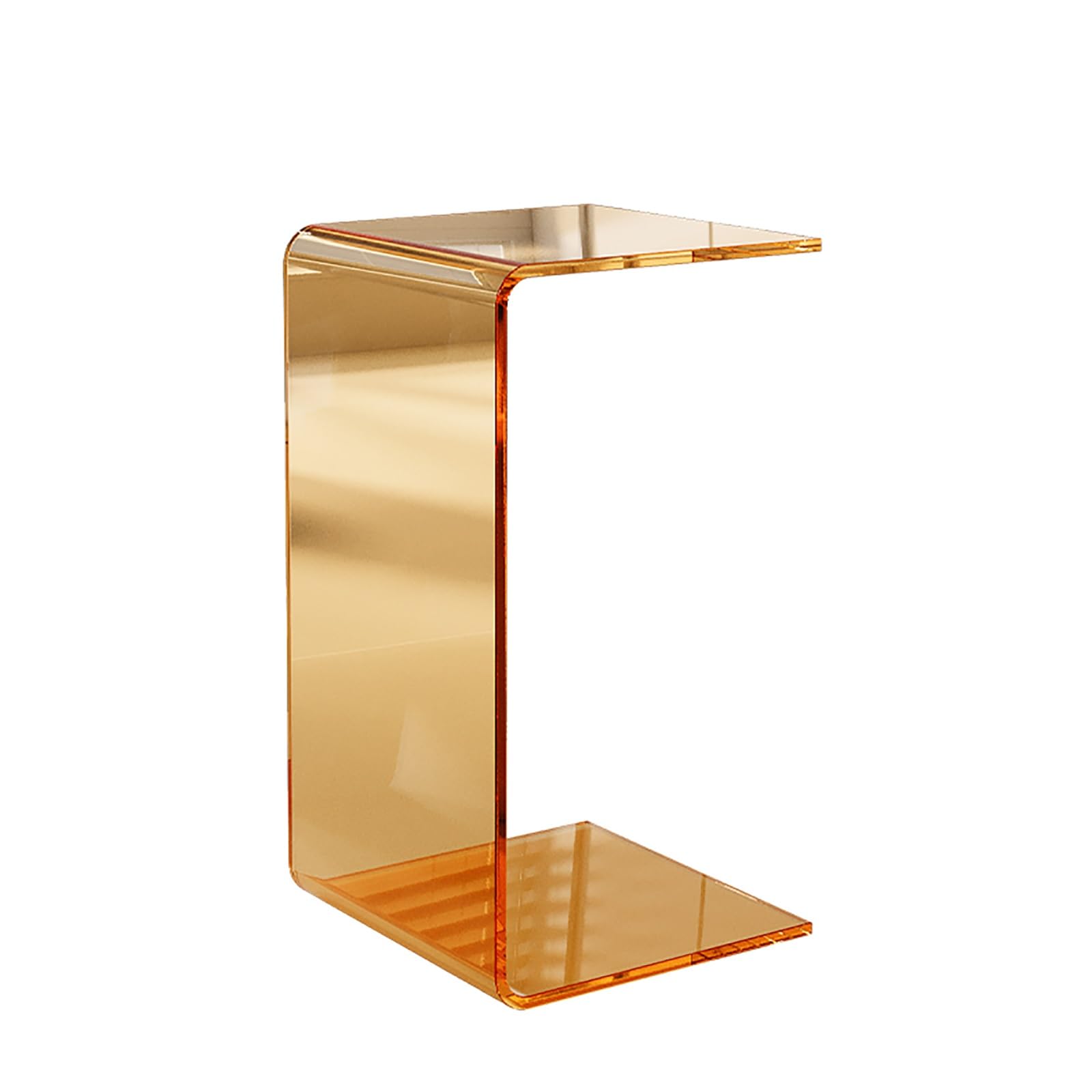 AMZBNEIDI Clear Acrylic Side Table Narrow, Transparent Small Side Table, End Table Clear Nightstand(Orange,30 * 30 * 55cm)