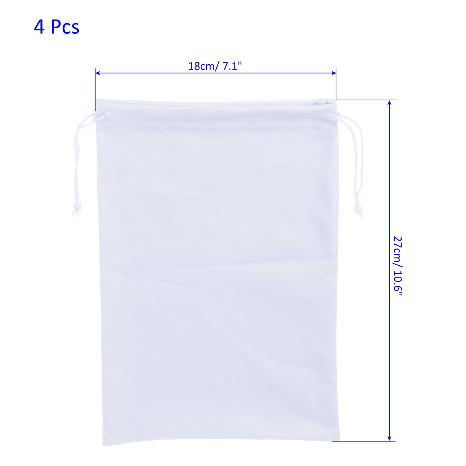 M METERXITY 4 Pack Ski Goggle Bag, Microfiber Snow Goggles Case Sleeve Drawstring Pouch Protection Bags - Image 4