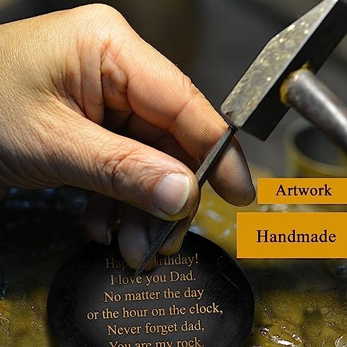 VELENTI Dad Birthday Gifts Decorative Stones - You are My Rock Engraved Decorative Accessories - Heartwarming Birthday Gift for Dad - Happy Birthday Dads Gift from Son, Daughter - Image 5