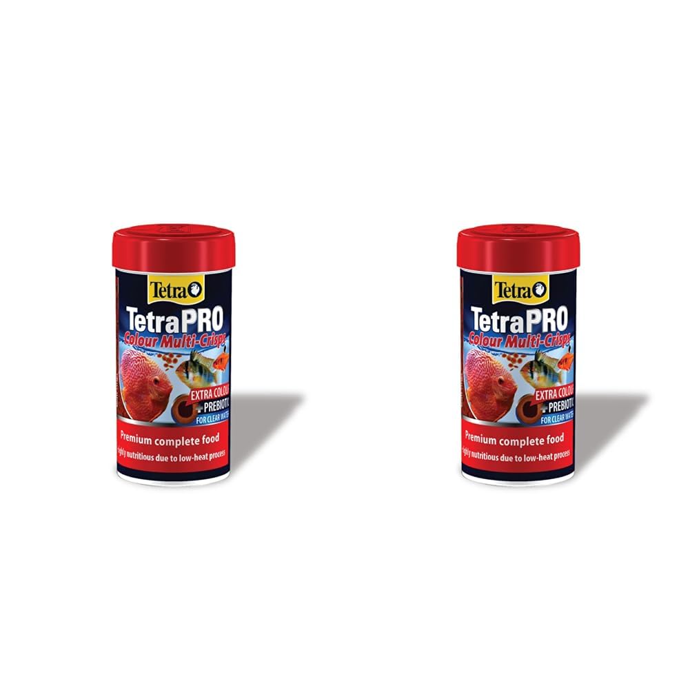 TetraPro Colour Multi-Crisps - Premium fish food with colour concentrate for brightly colourful Fish, 250ml (Pack of 2)