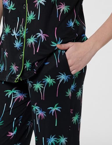 Image of Women's Pure Cotton Top & Pyjama Set - Printed Nightwear and Loungewear, Comfortable Night Suit for Sleep and Relaxation