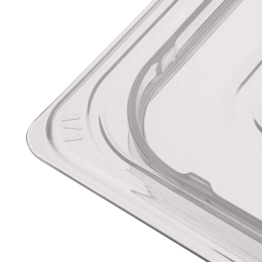 Nisbets Essentials Coperchio Gastronorm 1/1 in polipropilene trasparente, resistente e facile da pulire, larghezza 530 x profondità 325 mm