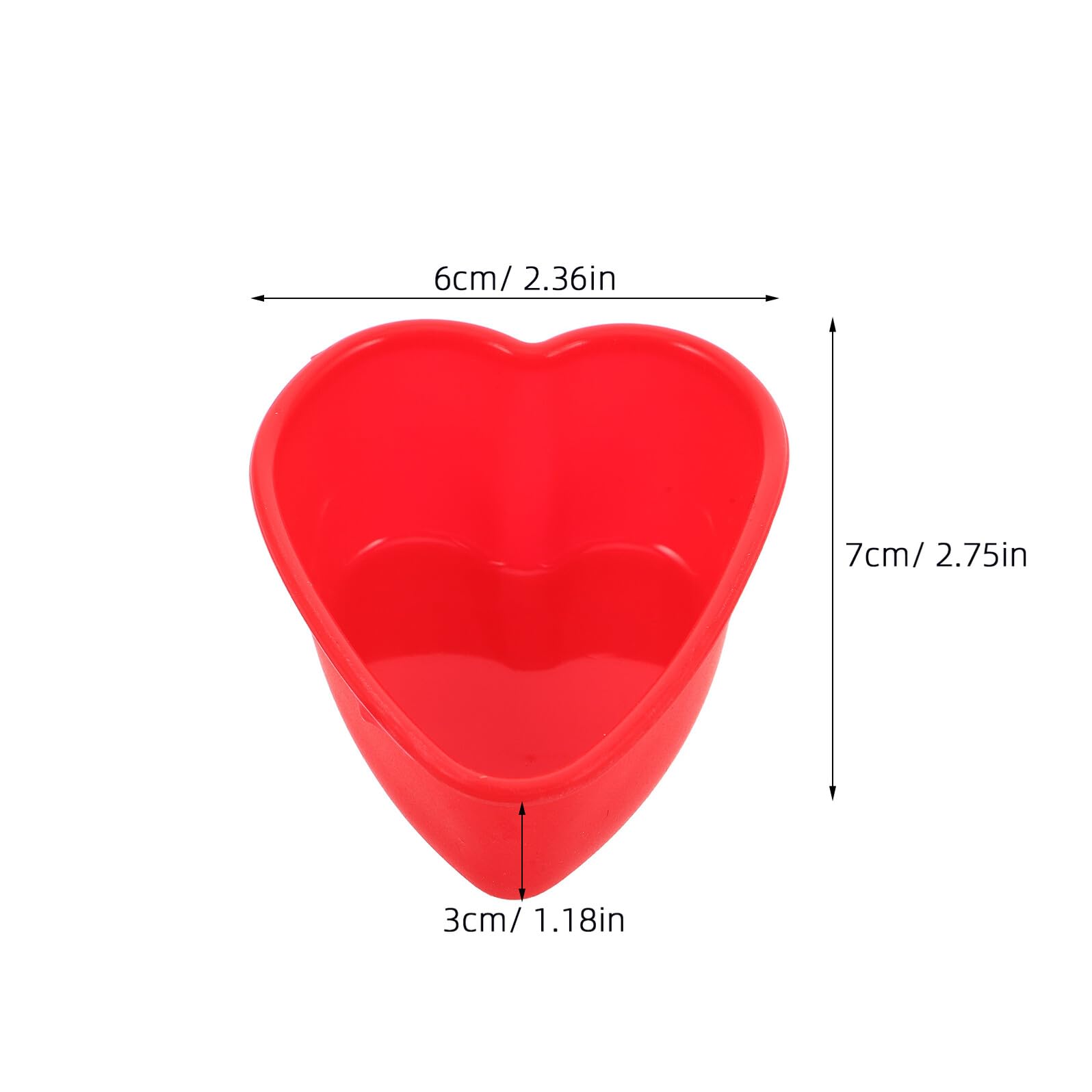 50pezzi Stampo in Silicone Forma di Cuore per Gelatina Antiaderente e Flessibile Multiuso per Dessert e Feste