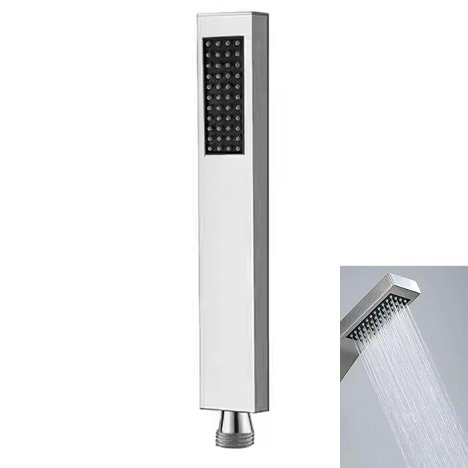 Zy-Otu Stainless Steel High Pressure Handheld Shower Head Water Saving Single Spray Easy Clean Nozzles Universal G1/2 Interface Fit Bathroom Rv Caravan Pet Bath