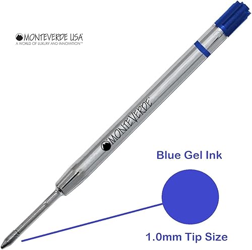 Miniatura 3 de Monteverde - Recambio de bolígrafo de gel sin tapa para adaptarse a bolígrafos Parker, punta gruesa (paquete a granel) (negro)