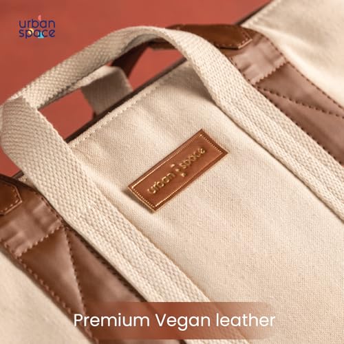 Image of Urban Space Women Tote Bag with Laptop compartment, Handbag for Work, Ladies purse, Stylish Shoulder Bag, Laptop ipad Tote Bags For Office Use, Gift for Women
