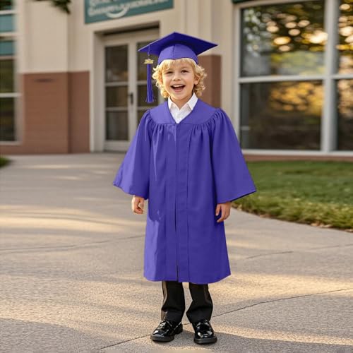 Image of Kindergarten 2025 Graduation Cap and Gown Tassel Sets with Charm 2PCS Graduations Stoles for Kids Grad Party Clothes
