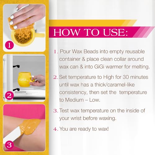 Image of GiGi Microwave Wax Cup - Reusable Silicone Container Wax Warmer Cups for Hard Wax Beads At-Home Hair Removal for Face & Body Waxing