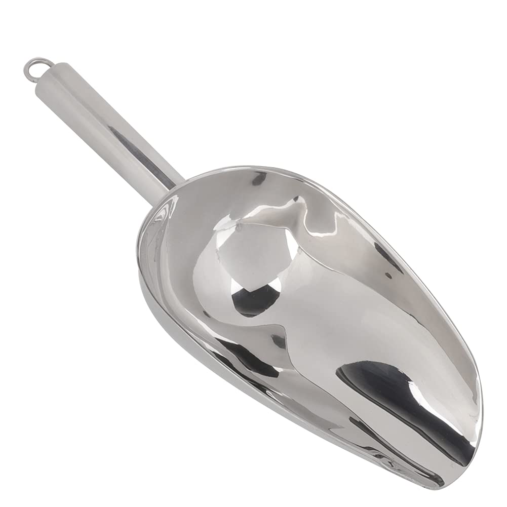 1PC Stainless Steel Multifunctional Ice Food Scoop, Coffee Beans Dried Fruit Shovel Small Ice Cube Shovel Bar Tool for Bar and Kitchen(12oz)