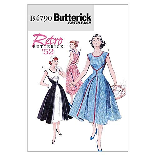 BUTTERICK PATTERNS B4790 Size BB 8-10-12-14 Misses Wrap Dress, Pack of 1, White