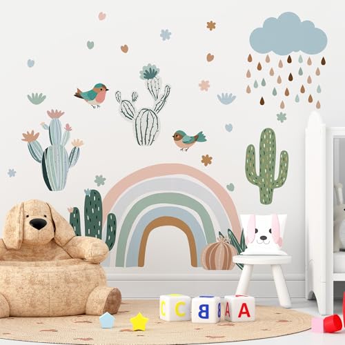Vinilo decorativo arcoíris Boho para paredes infantiles miniatura 7