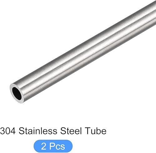 Miniatura 5 de METALLIXITY Tubo de acero inoxidable 304 (0.236 in de diámetro x 0.039 in de pared T x 9.843 in de largo), 2 piezas, tubo recto - para muebles del