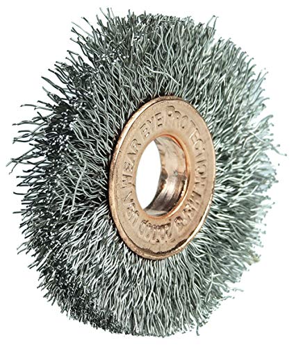 Image of Weiler 16712 1-1 /2 inch Crimped Wire Wheel, .008 inch Stainless Steel Fill, 3 /8 inch Arbor Hole, Made in The USA (Pack of 10)