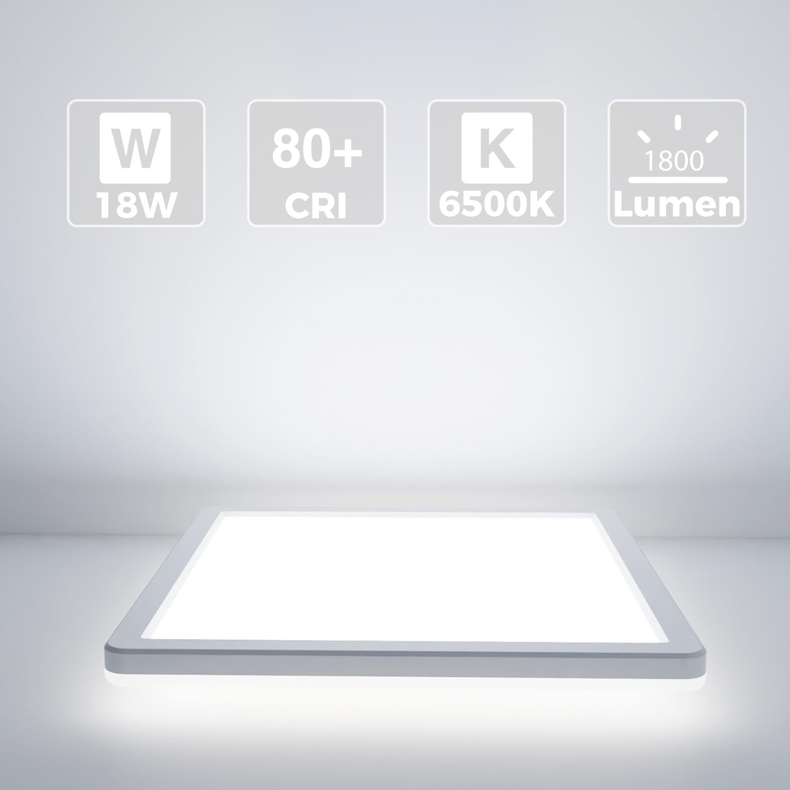 slochi [4 stuks] LED plafondlamp, 20W ultradunne plafondlamp vlak 2,4