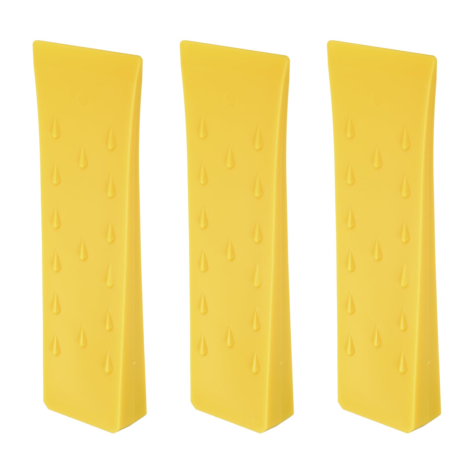 QUARKZMAN Cunei da Abbattimento in Plastica 3pz Cuneo Anteriore ABS 254 mm Cuneo Spaccalegna per Legna Cunei per Alberi Legno Accessori Forestali Foresta, Giallo