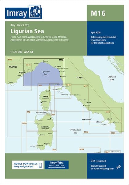 Évitez les erreurs de navigation en mer avec la carte M16 Ligurian Sea