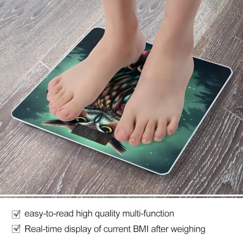 Báscula digital de baño Owl con plataforma amplia y pantalla LCD miniatura 5
