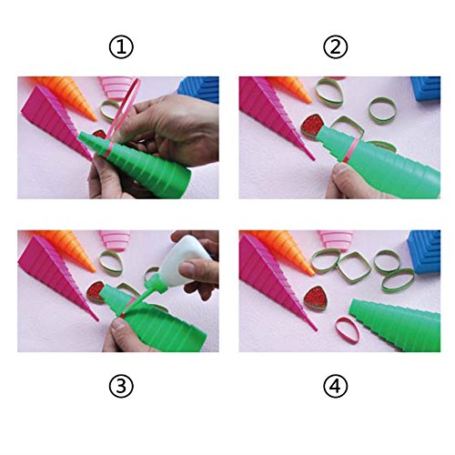 YURROAD Quilling Werkzeug 5pcs Quilling Border Buddy Towers für Quilling Papier 5 Formen Quilling Tools Quilling Moulds