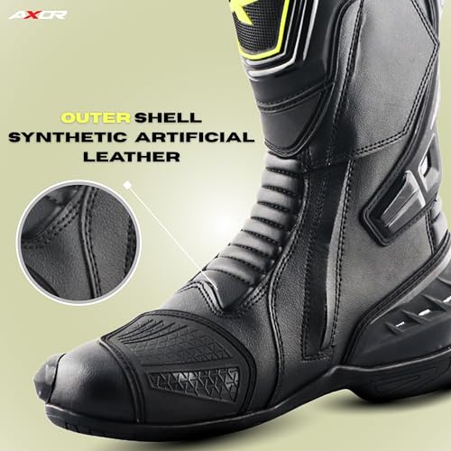 Image of Axor Slipstream PRO Riding Boots Black Neon Green UK10