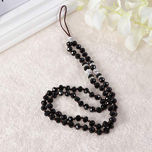 Hemobllo — Cordão de corrente de cristal com contas antiperda para telefone celular e alça para pend