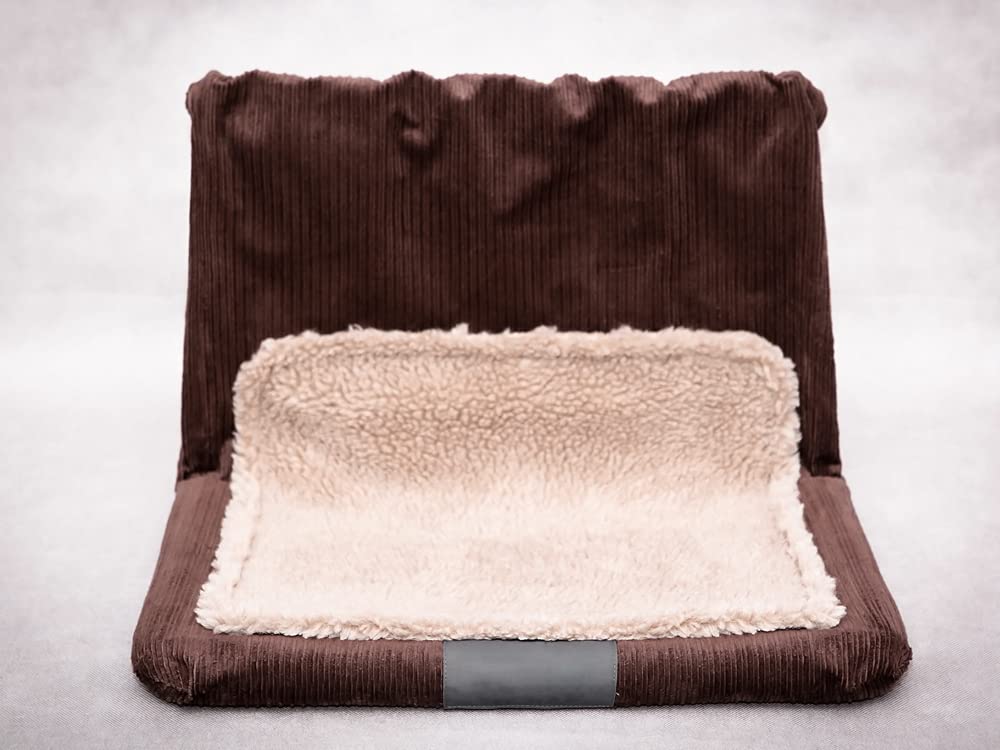 PillowPrim Katzenhängematte Katzensofa Liegen Katzenkissen Sofa Katzenkorb Bett Katzencouch Tierbett Weich Haustierbett Katzenliegen Dreieckiger Verschluss cm